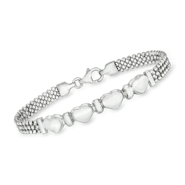 Ross-Simons Italian 10mm Sterling Silver Bead Bracelet Ross-Simons Italian 10mm Sterling Silver Bead Bracelet